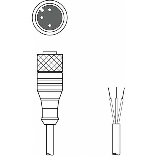 KD U-M12-3A-P1-030-DP - Соединительный кабель