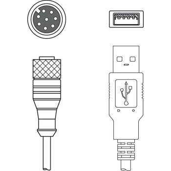 KB M12A-8P-USB-3000 - Соединительный кабель