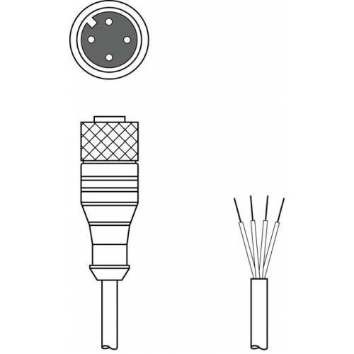 KD U-M12-4A-V1-050 - Соединительный кабель