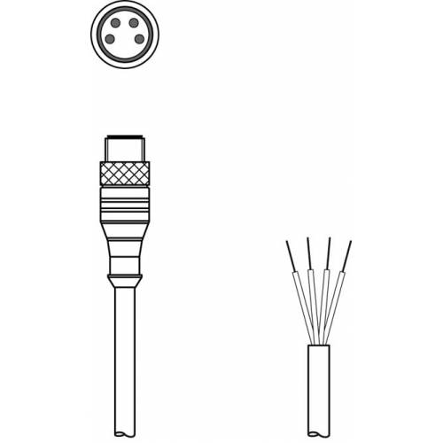 KS U-M8-4A-P1-050 - Соединительный кабель