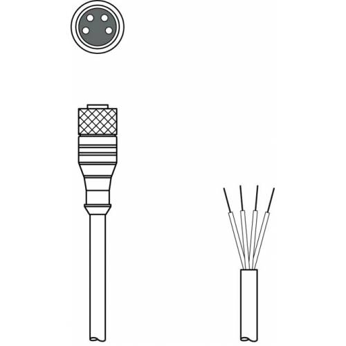 KD U-M8-4A-P1-150 - Соединительный кабель