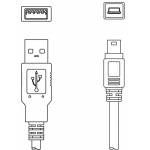 KB USB A - USB miniB - Service line