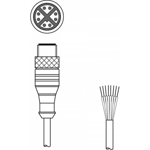 KS GB-M12-8A-P7-100 - Соединительный кабель