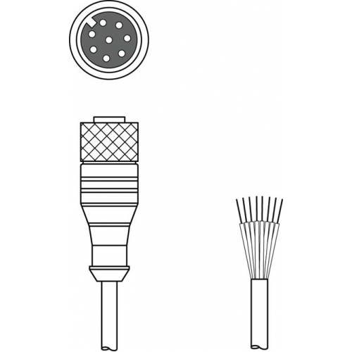 KD S-M12-8A-P1-020 - Соединительный кабель