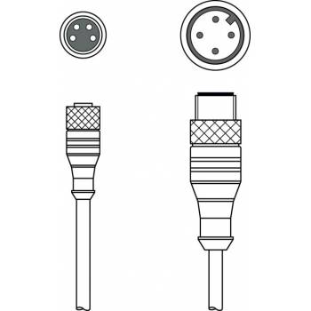 K-DS M8A-M12A-4P-0,3m-PVC - Соединительный кабель