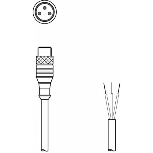 KS U-M8-3A-P1-100 - Соединительный кабель