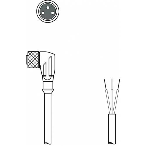 KD U-M8-3W-P1-100-DP - Соединительный кабель