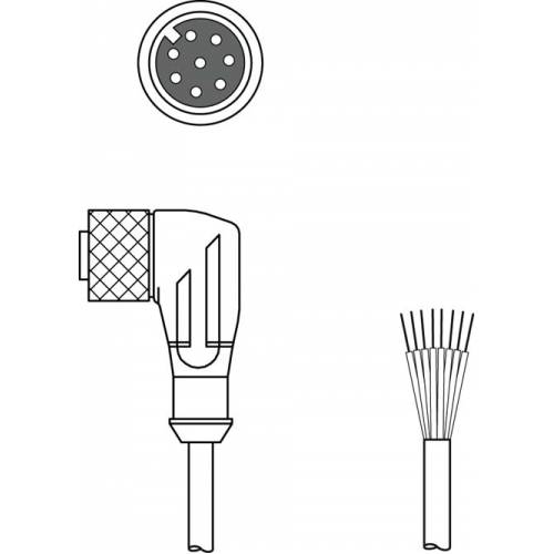 KD S-M12-8W-P1-050 - Соединительный кабель